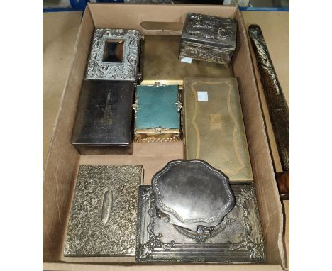 A election of varius metal trinket / jewellery boxes 