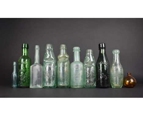A Collection of Various Vintage Glass Bottles to Include Examples by Sherwood &amp; Morris, Wolverhampton, Sheppard &amp; Son