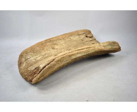 A Vintage Section of Hollowed Out Tree Trunk, Three holes Drilled to One End, 104cm high 