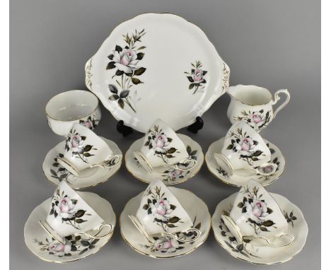 A Royal Albert Queens Messenger Tea Set to Comprise Six Cups, Six Saucers, Cake Plate, Jug and Sugar Bowl 
