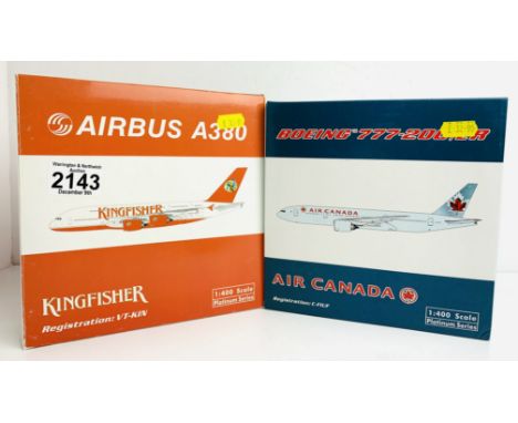 2x Phoenix 1:400 Airliners - To Include: Kingfisher A380, Air Canada 777-200 LR - Boxed, P&amp;P Group 2 (£18+VAT for the fir