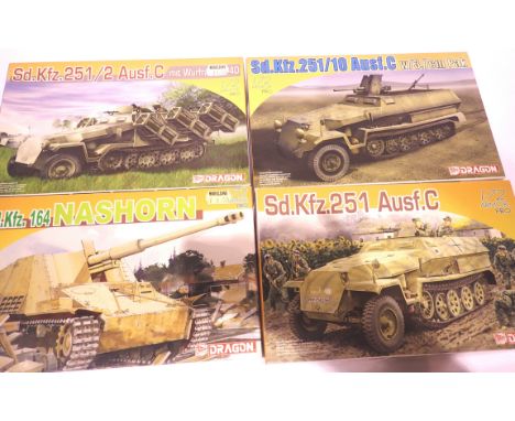 Four Dragon 1/72 scale German Military plastic kits. P&amp;P Group 2 (£18+VAT for the first lot and £3+VAT for subsequent lot