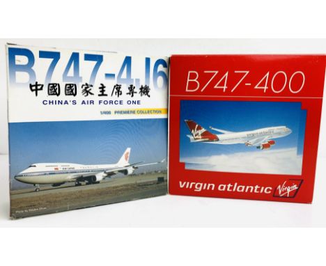 2x Dragon Wings 1:400 Airliners - To Include: Virgin 747-400, Air China 747-4J6 - Boxed. P&amp;P Group 2 (£18+VAT for the fir