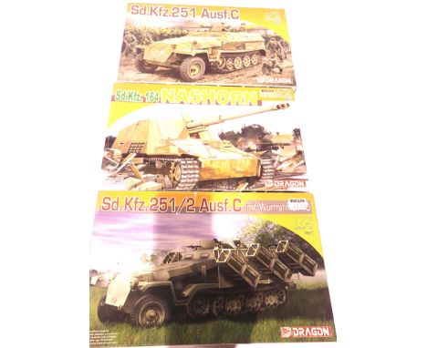 Three Dragon 1/72 scale German Military plastic kits. P&amp;P Group 2 (£18+VAT for the first lot and £3+VAT for subsequent lo