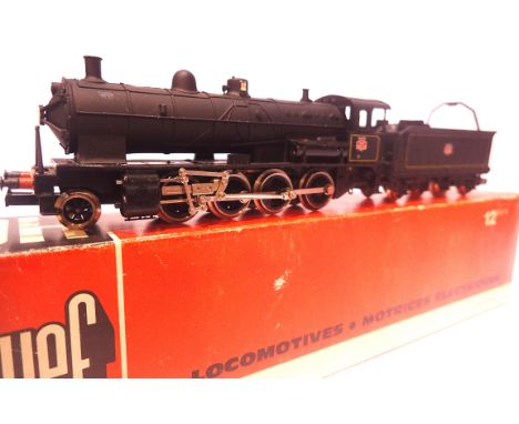 Jouef 2.8.0 and Bogie tender SNCF 140 C 231 Mantis black. P&amp;P Group 1 (£14+VAT for the first lot and £1+VAT for subsequen