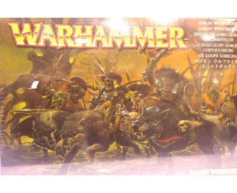 Warhammer Goblin Wolf Riders ten figurines, plastic, sealed box. P&amp;P Group 2 (£18+VAT for the first lot and £3+VAT for su