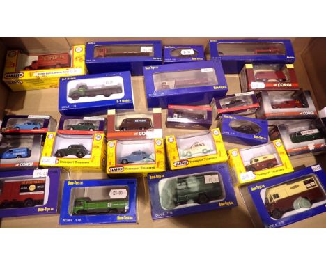 Twenty five boxed OO scale vehicles, cars, vans, trucks from Classix, Trackside, BT models etc. P&amp;P Group 3 (£25+VAT for 