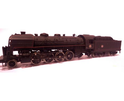 Jouef 2.8.2 and Bogie tender SNCF 141-R-1426 Miramas, black. P&amp;P Group 1 (£14+VAT for the first lot and £1+VAT for subseq