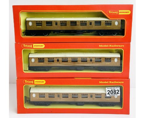 3x Triang / Hornby LNER Teak Coaches - All Boxed. P&amp;P Group 2 (£18+VAT for the first lot and £3+VAT for subsequent lots) 