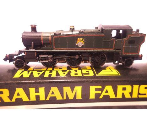 Graham Farish N Gauge 371-975 prairie tank BR green 6135, early crest. P&amp;P Group 1 (£14+VAT for the first lot and £1+VAT 