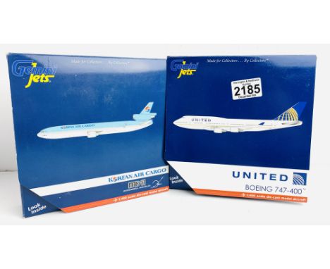 2x Gemini Jets 1:400 Airliners - To include: United 747-400, Korean Air Cargo MD-11 - Boxed, P&amp;P Group 2 (£18+VAT for the
