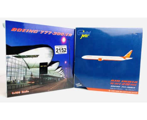 2x Gemini 1:400 Airliners -To Include: Cathay 777-300ER, Air India 777-300ER - Boxed, P&amp;P Group 2 (£18+VAT for the first 