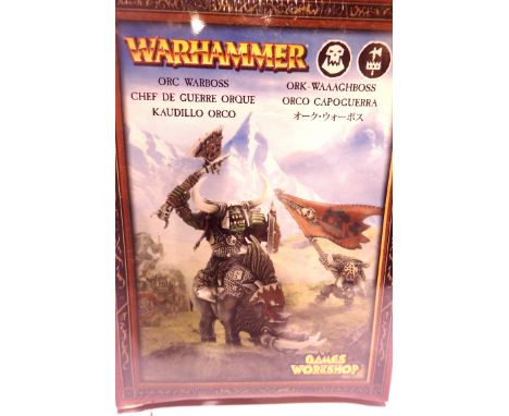 Warhammer Orc Warboss, plastic, sealed box. P&amp;P Group 1 (£14+VAT for the first lot and £1+VAT for subsequent lots) 
