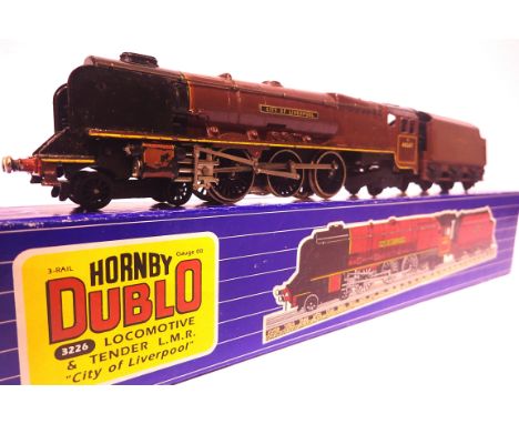 Hornby Dublo three rail City of Liverpool, re-painted/over varnished, replica Tony Cooper box. P&amp;P Group 1 (£14+VAT for t