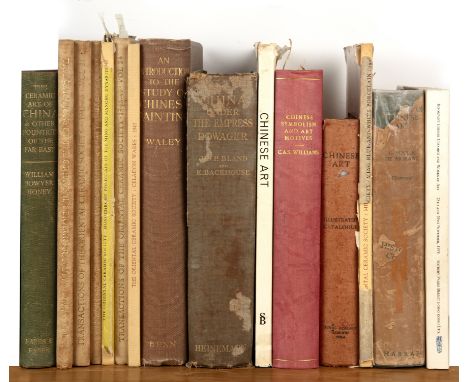 Six Oriental Ceramic Society transactions and catalogues circa 1945and other Chinese reference books and catalogues including