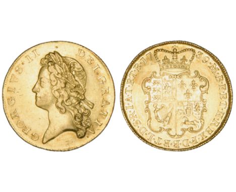 *George II, young head, two-guineas, 1739 (S. 3667B), light test-mark on edge, very fine