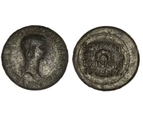 *Roman, Nero as Caesar (50-54), so-called sestertius, Thracian mint, as Princeps Iuventutis (51), young bust right, rev., eqv