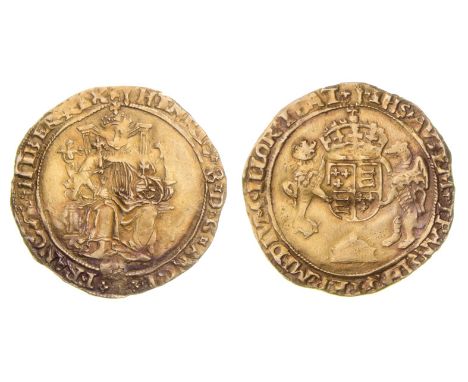 *Edward VI (1547-51), First Period, Tower I mint, half-sovereign, m.m. arrow on both sides, obv., portrait of Edward enthrone