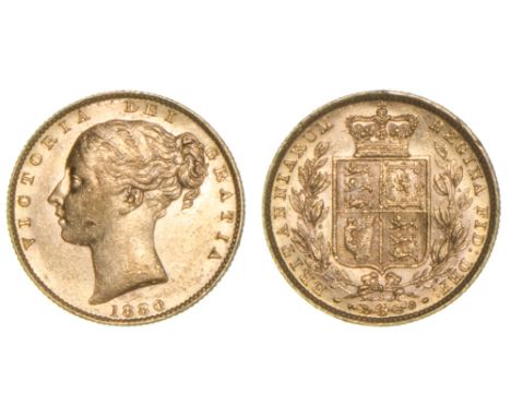 *Victoria, sovereign, 1880 S, inverted a for v in victoria (S. 3855; M. 76; cf. Bentley 665), bagmarks and small scratches to