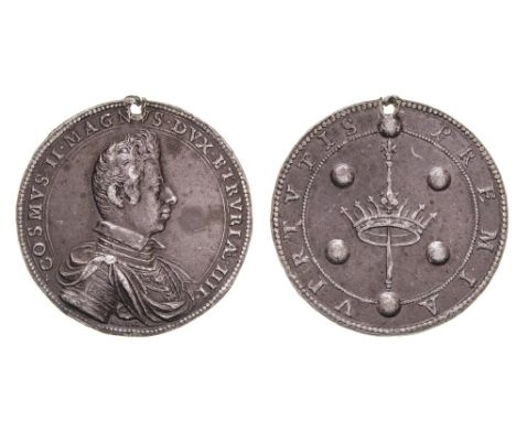 *Gaspare Mola (1567-1640), Cosimo II de’ Medici, 4th Grand Duke of Tuscany (1609-21), lead medal, 1610, young bust right, rev