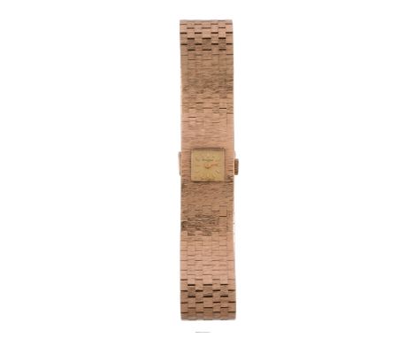 Beuche Girod, a 9 carat gold bracelet wristwatch, hallmarked London 1967   Beuche Girod, a 9 carat gold bracelet wristwatch, 