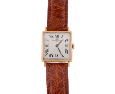 Baume  &  Mercier, ref. 3786 2, an 18 carat gold wristwatch, no   Baume  &  Mercier, ref. 3786 2, an 18 carat gold wristwatch