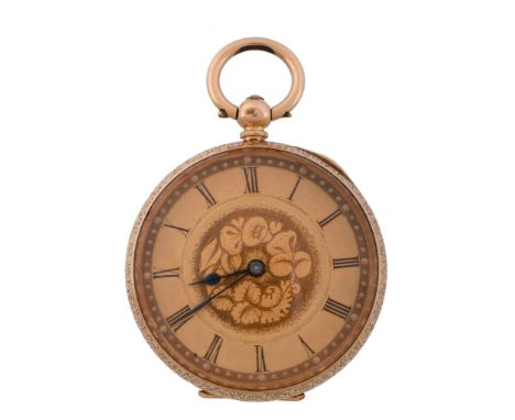 An 18 carat gold fob watch, no. 11894, cylinder movement   An 18 carat gold fob watch,   no. 11894, cylinder movement, gold d