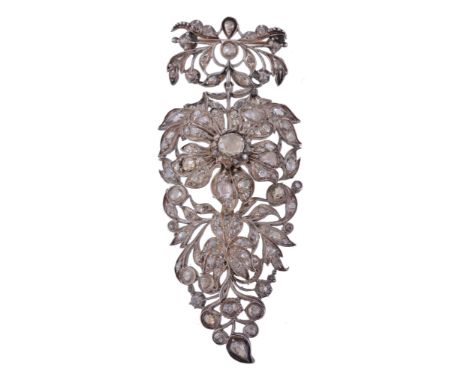 An early 19th century Dutch diamond set brooch , circa 1830   An early 19th century Dutch diamond set brooch  , circa 1830, t