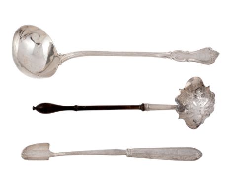 A Victorian silver Albert pattern soup ladle, London 1848   A Victorian silver Albert (thread heel) pattern soup ladle,   Lon
