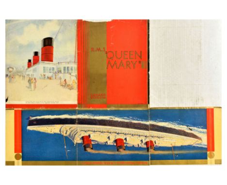 Set of ephemera related to cruise ship companies.  1. Original vintage travel booklet timetable for Blue Star Line Luxury Sun