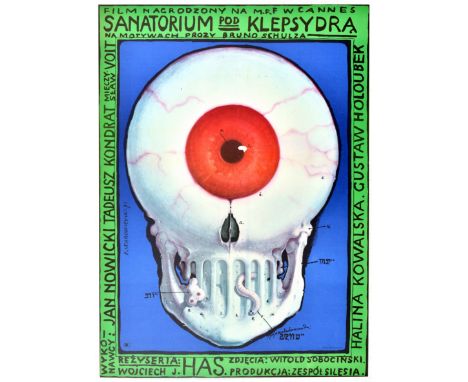 Original vintage Polish film poster for Sanatorium Pod Klepsydra / The Hourglass Sanatorium - a 1973 Polish film directed by 