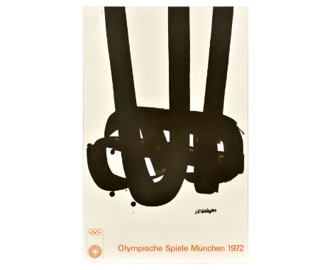 Original vintage sports poster for the 1972 Summer Olympics in Munich - Olympische Spiele Munchen - designed by the French ar
