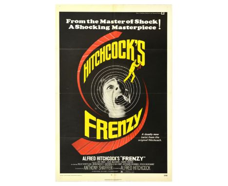 Original vintage movie poster for the Alfred Hitchcock film Frenzy starring Jon Finch, Barry Foster and Alec McCowen. Dynamic