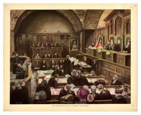 Original vintage educational poster from the Macmillan's History Pictures series - 1920 Carrying Out the Law - A Scene at the