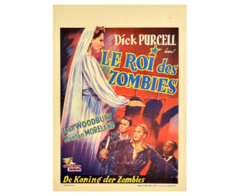Original vintage movie poster for King of the Zombies / Le Roi des Zombies, a 1941 American zombie comedy film directed by Je