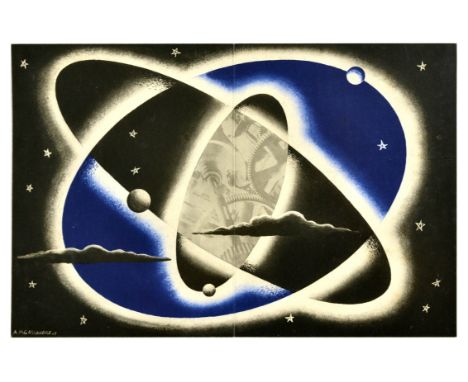 Original vintage double page poster with an illustration by the notable poster artist A.M. Cassandre (Adolphe Mouron Cassandr