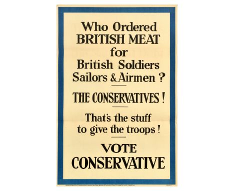 Set of 3 original vintage political propaganda posters for the 1929 United Kingdom general election published by the National