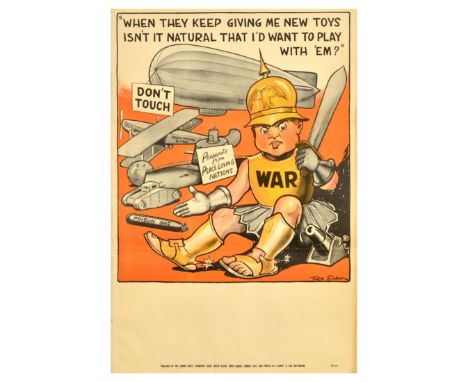 Original vintage political propaganda poster for the 1929 United Kingdom general election - When they keep giving me new toys