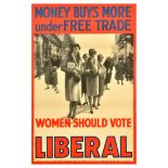 British Elections Poster Money Buys More Free Trade Vote Liberal Party