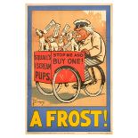 British Elections Poster A Frost Pups David Lloyd George UK