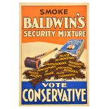 British Elections Poster Smoke Baldwins Vote Conservative Party UK
