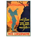 British Elections Poster Safeguarding Vote Conservative Party UK