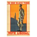 British Elections Poster End Slack Times Vote Liberal Party UK