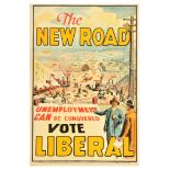 British Elections Poster New Road Vote Liberal Party UK