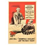 British Elections Poster John Bull Labour Party UK