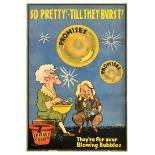 British Elections Poster Labour Party Blowing Bubbles Conservatives