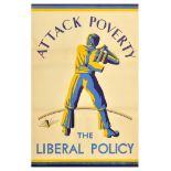 British Elections Poster Attack Poverty Liberal Party Policy UK
