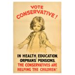 British Elections Poster Vote Conservative Party Help Children UK