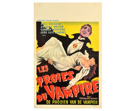 Original vintage movie poster for The Vampire / Les Proies du Vampire / El Vampiro, a 1957 Mexican horror film, produced by A