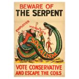 British Elections Poster Serpent Vote Conservative Party UK